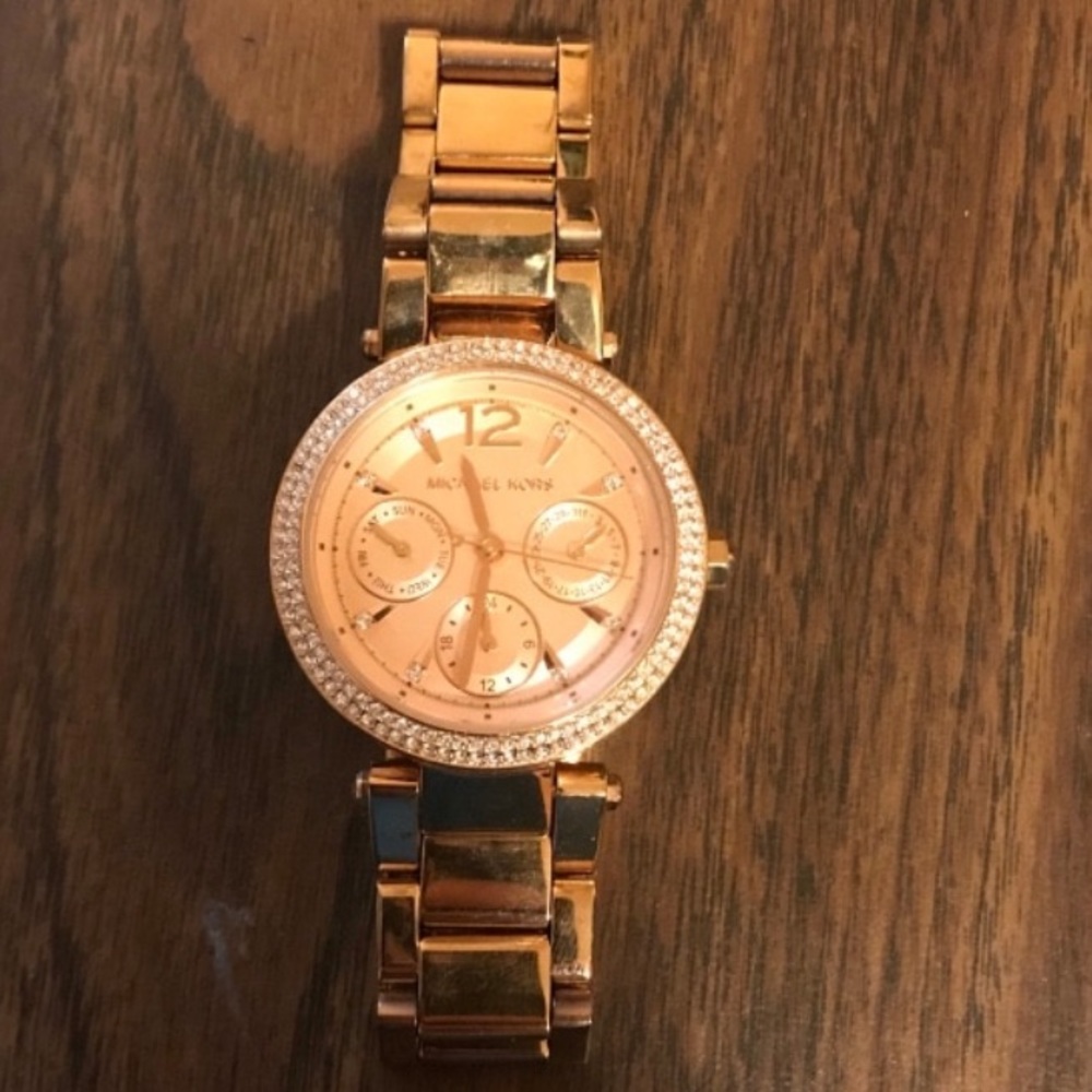 Women’s rose gold Michael Kors watch